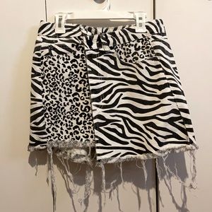 Whiskey Darling Boutique distressed animal skirt
